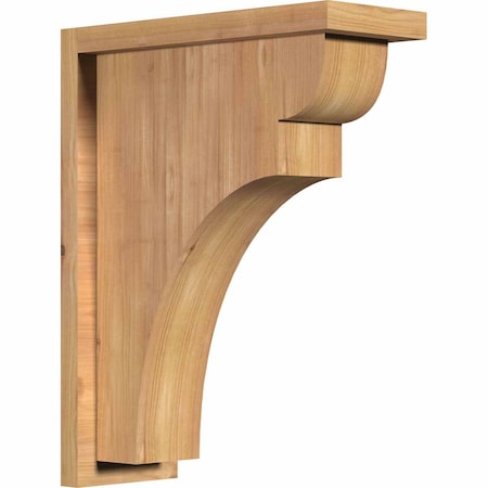 Ekena Millwork Yorktown Smooth Corbel w/Backplate, Western Red Cedar, 5 1/2"W x 14"D x 18"H COR06X14X18YOR01SWR